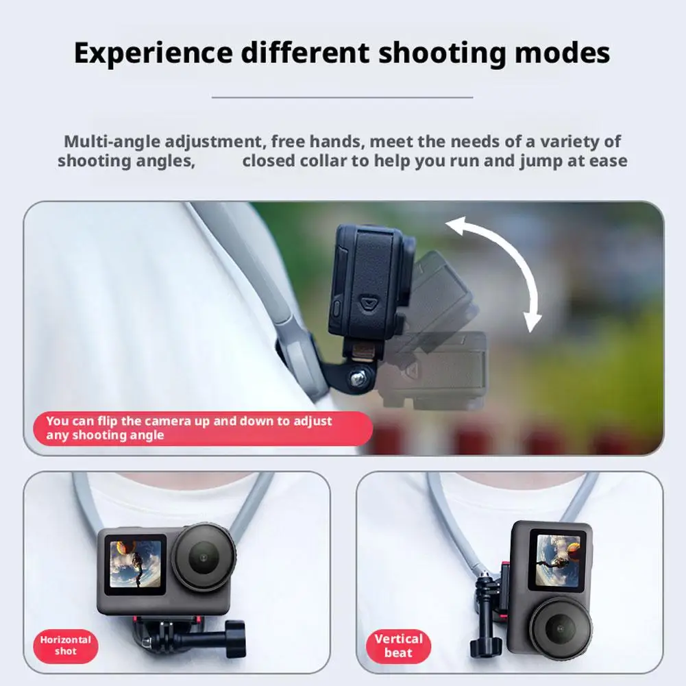 

For DJI Action6 Sports Camera Neck Mount Magnetic Bracket With 360° POV Outdoor Shooting Accessory Vlogging Rotation Riding G3X5