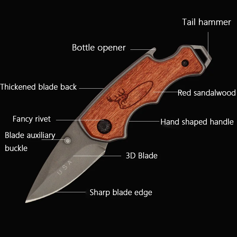 EDC folding knife outdoor knife, household fruit knife, carry a knife, knife, open the box, hiking knife