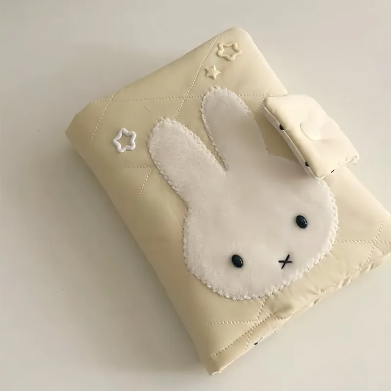 New Kawaii Miffy Rabbit A6 Fabric Book Cover Cartoon Student High Beauty Notebook Children's Birthday Gift