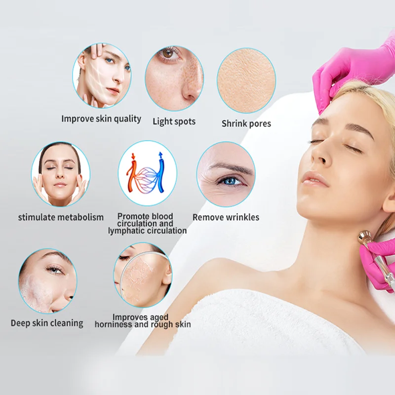 Dispositivo rassodante per il sollevamento della riduzione delle rughe per la pulizia della pelle sottovuoto della macchina per microdermoabrasione diamantata 3 in 1