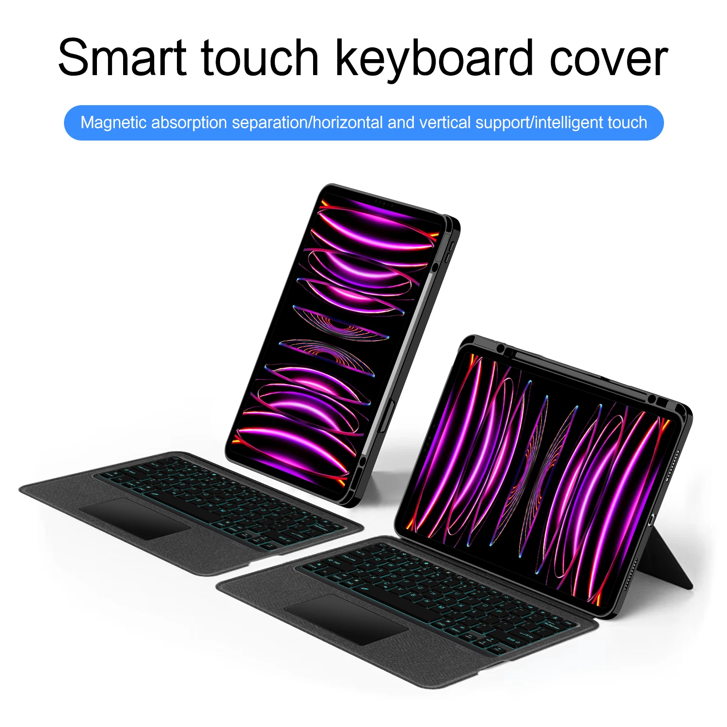 Magic Keyboard for iPad Air 13 inch M3 2025 M2 Case for iPad Pro 12.9 3rd 4th 5th 6th Gen Smart Cover Wireless TouchPad Backlit