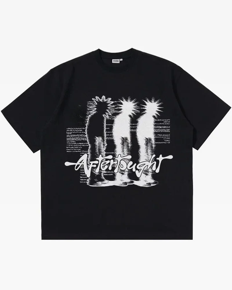 تي شيرت Y2K Harajuku عصري من القطن الخالص بتصميم بأكمام قصيرة فضفاض مناسب لكل من الرجال والنساء مريح للارتداء اليومي #2