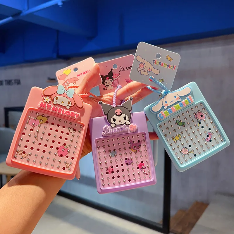 

Sanrio Kuromi 90-bead magnetic clip big-eared dog keychain cute schoolbag pendant stress-relieving toy