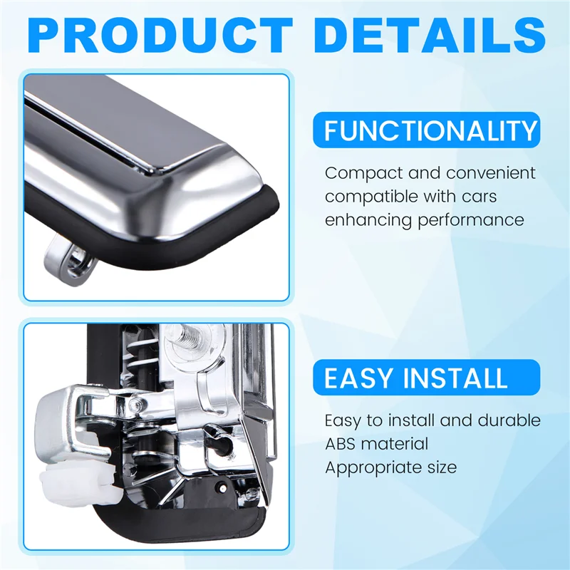 

Superior-2Pcs Left Right Side Exterior Door Handle For Mitsubishi L200 2015-2018 MB421497,MB144539,MB421498,MB144540