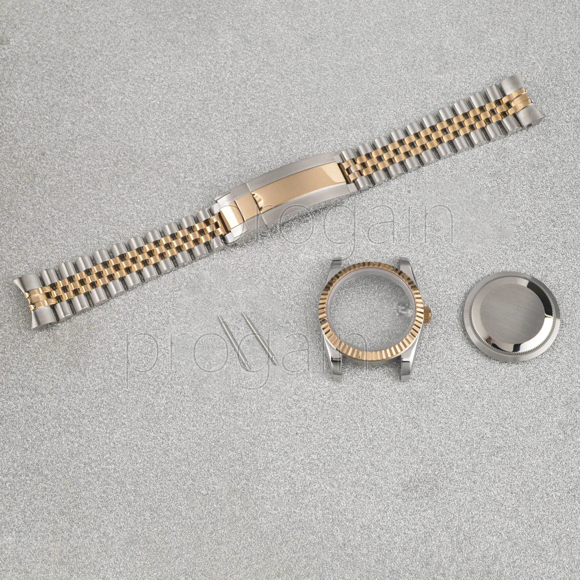 

Watchcase Strap for NH35/NH36 Movement Stainless Steel Watch Cover Replacement Three/Five Beads Wristwatch Band Accessorie Parts