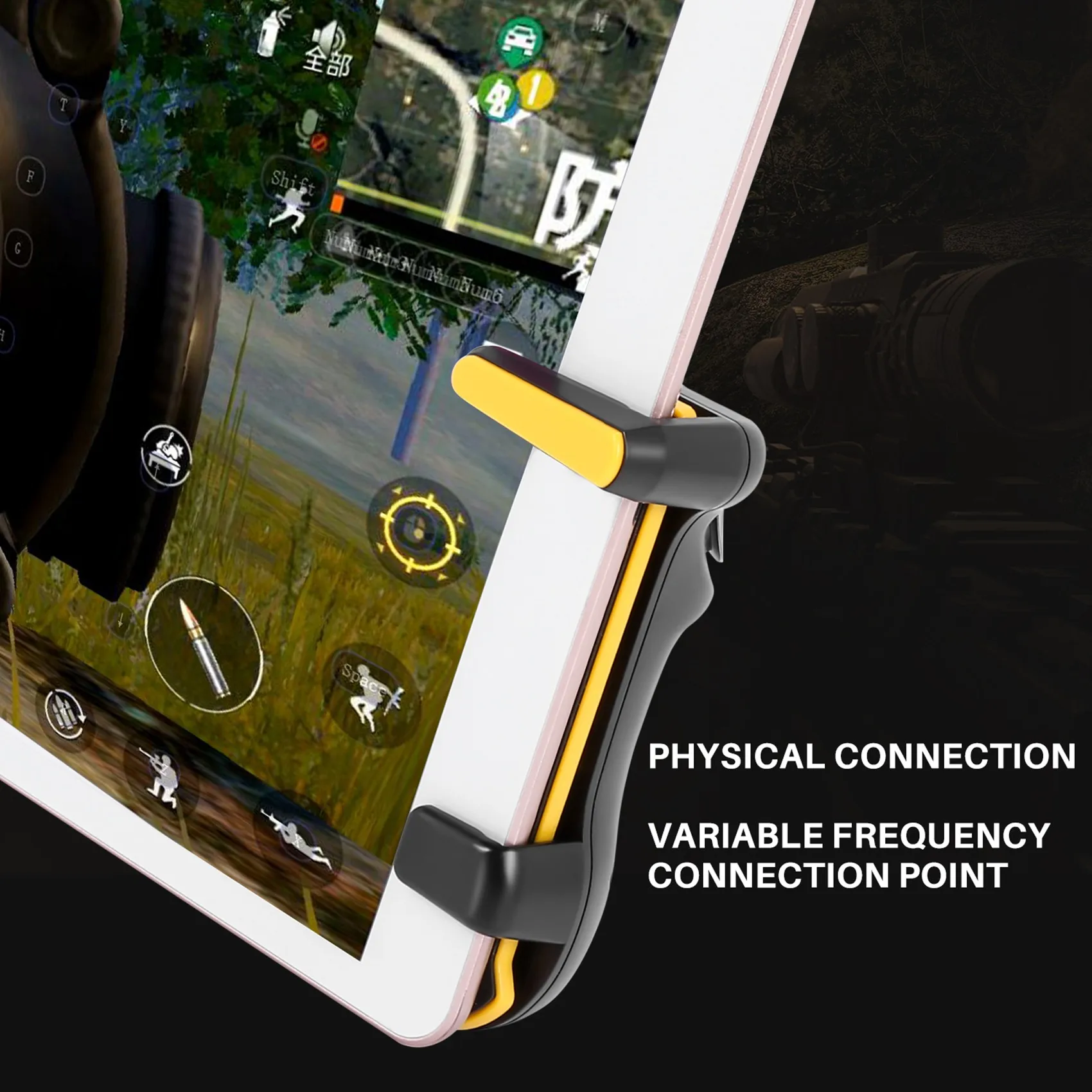 Praktyczny wyzwalacz kontroler gier pojemność L1R1 przycisk celowania ognia Gamepad Joystick dla tabletu Ipad gra FPS dla PUBG