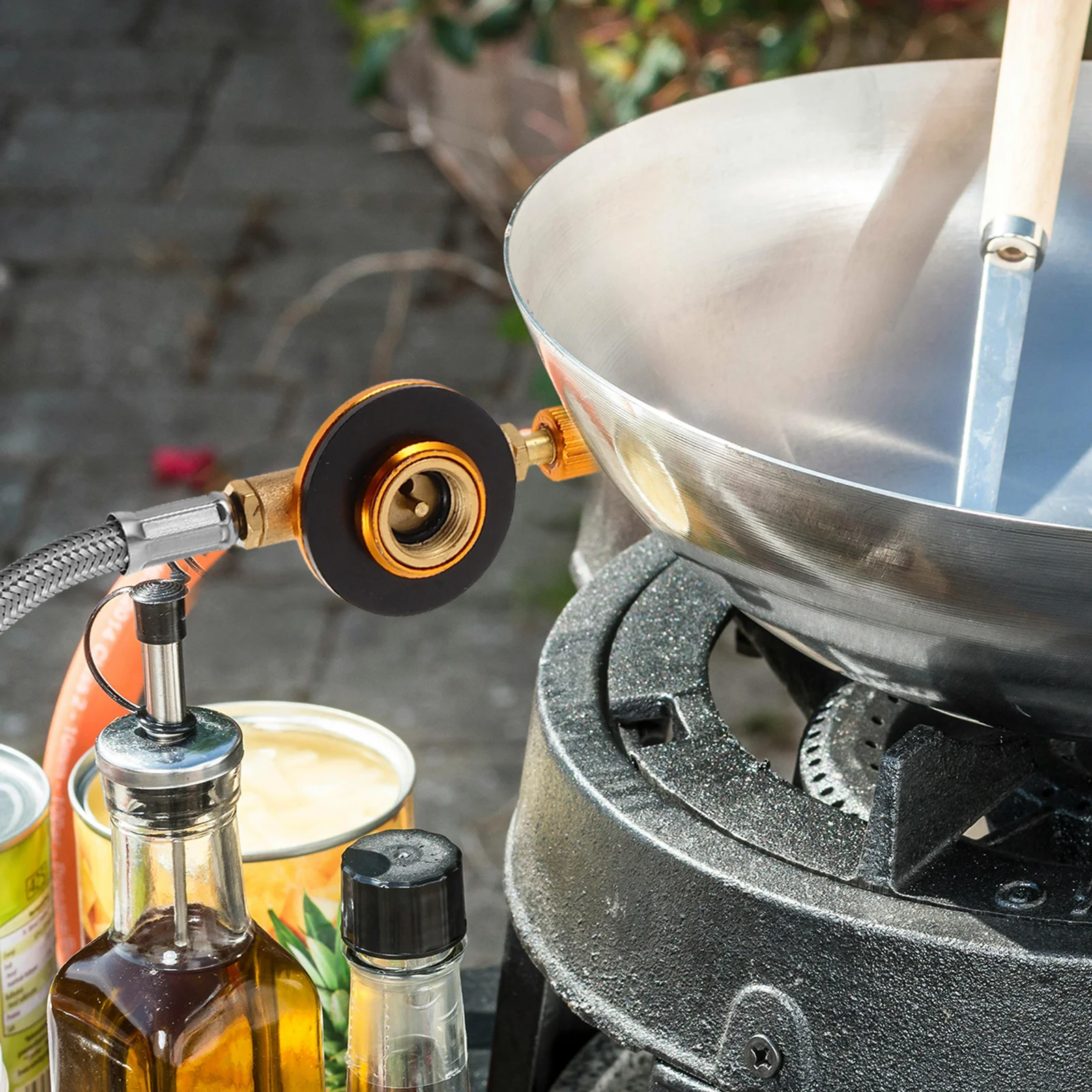 

35cm Propane Hose Adapter Extension Durable Flexible for Gas Stove Rv Grill Camping Cooktop Quick Connect Gas Extension Hose