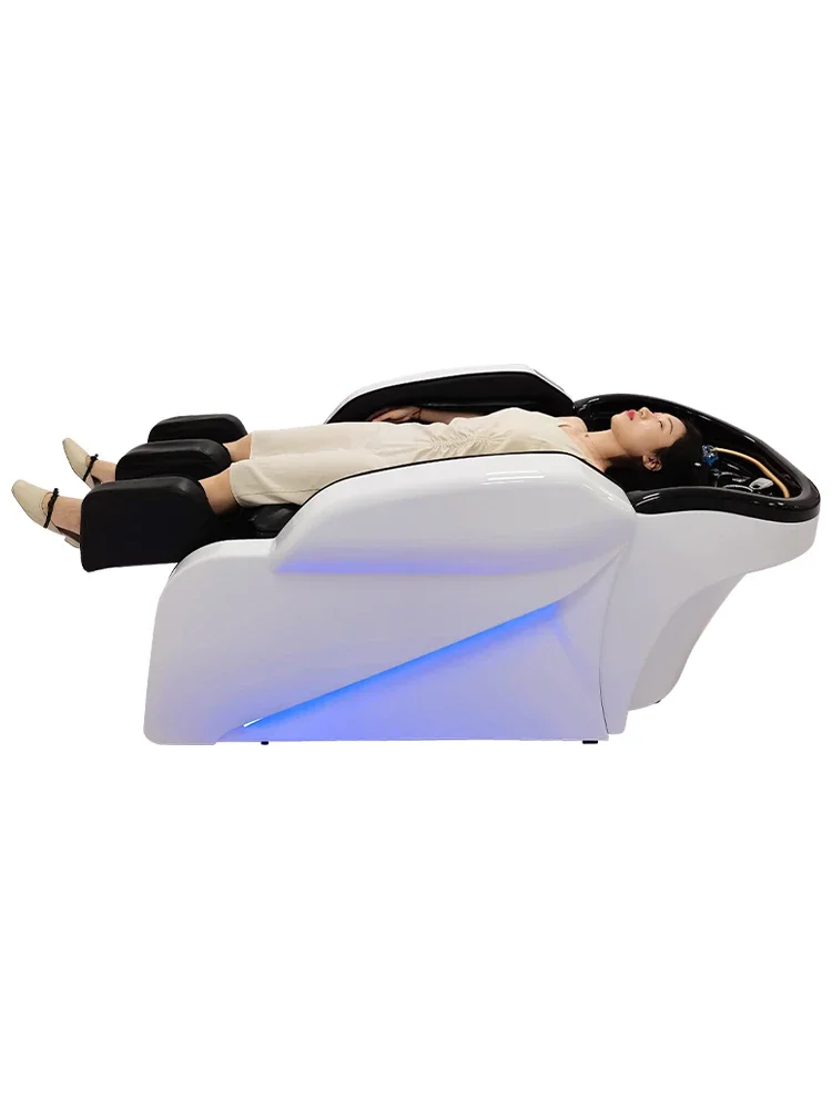 

automatic head massage hair salon dedicated shampoo bed, lying flat fumigation bed, hair salon head massage bed