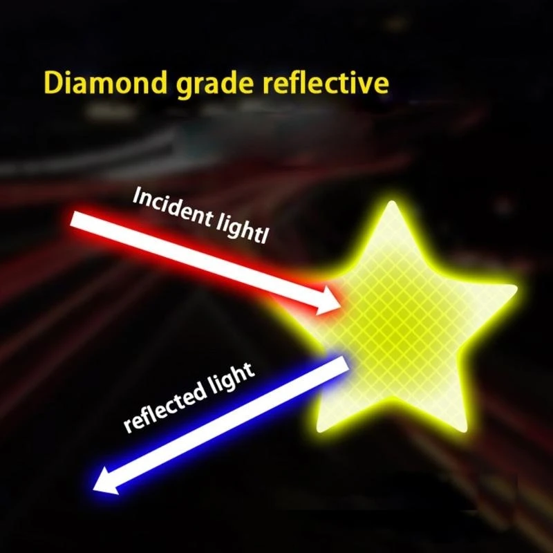 Picture 3:  Reflective Star Sticker Self-Adhesive Warning Tape for Enhanced Night Visibility
