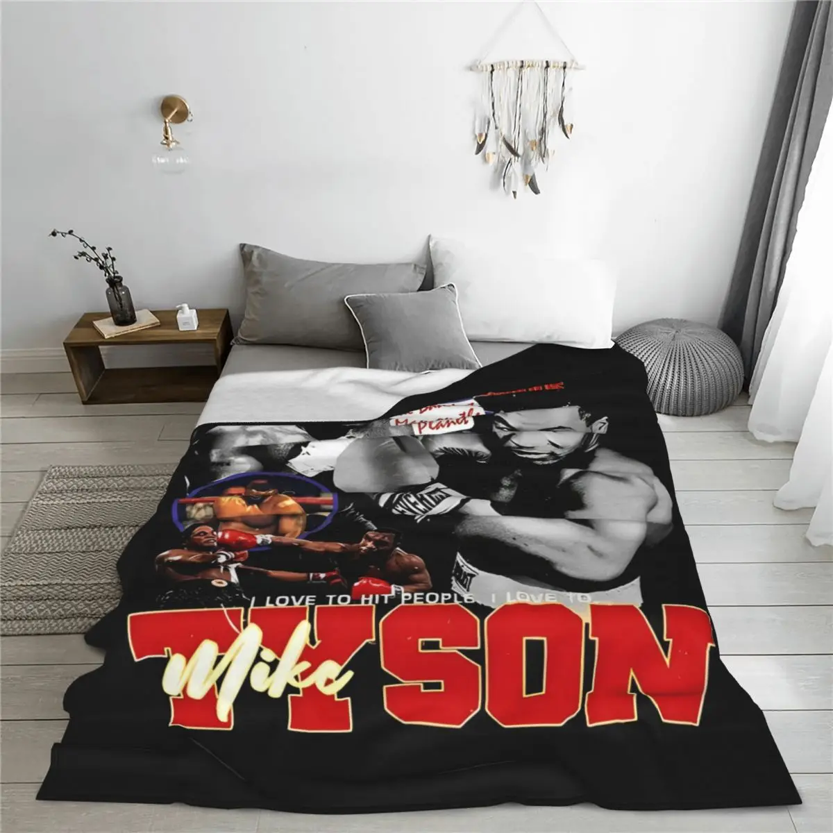 Mike Tyson Gym Blanket Boxing Boxer Fleece Throw Blanket Summer Air Conditioning Personalised Lightweight Bedsprea