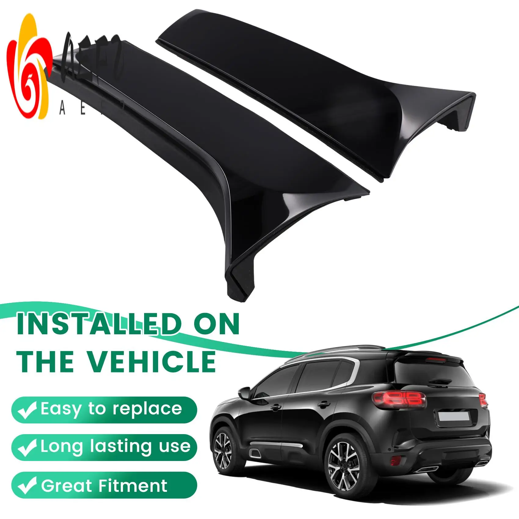 AEF2-1Pair Rear Windshield Trim Plate Moulding 9833762880 9833762780 For Citroen C5 AIRCROSS 2018-2022 YL008475XK YL008474XK
