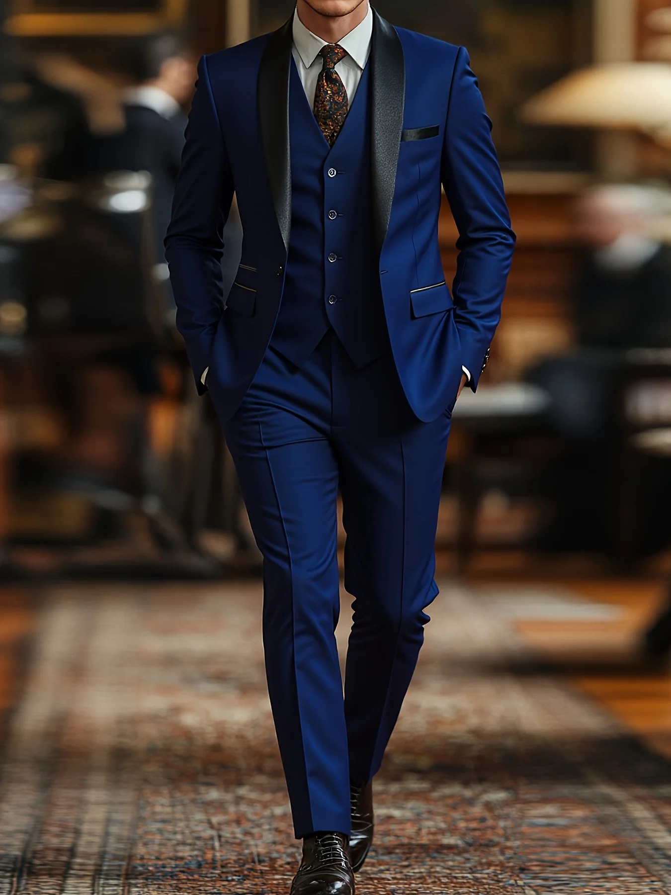 

[Business Suit]Men's 3pcs Formal Suit - Versatile for Anniversaries & Luxury Banquets