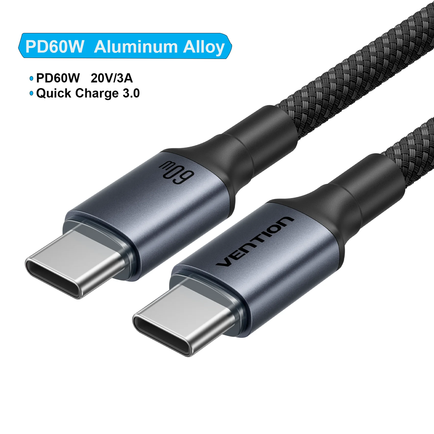 Vention 100W USB-C Kabel USB-C auf Typ-C PD3.0 Schnellladekabel Typ-C Datenkabel für MacBook iPhone 17 16 15 Samsung S24 S25 Xiaomi 17