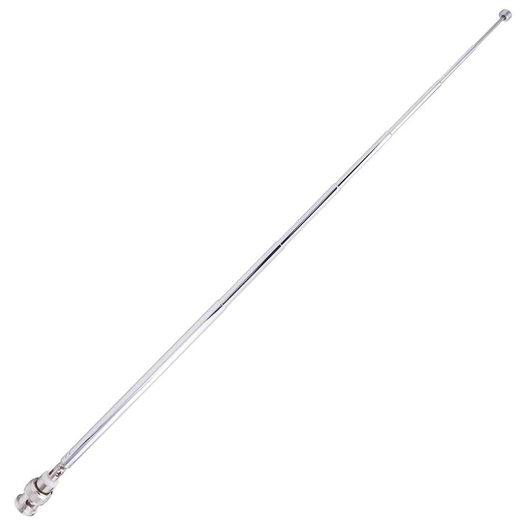 () BNC Radio Antenna with BNC Male Plug Connector Adapter Telescopic Stainless Steel HF VHF UHF BNC Antenna