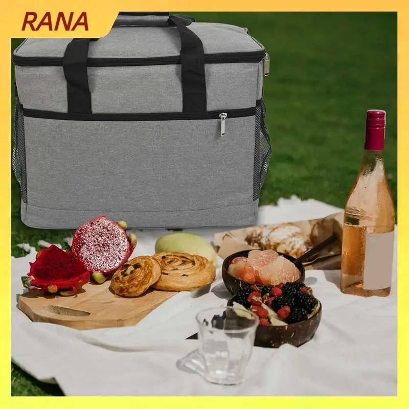 صناديق RANA الرائعة للأغذية، حقيبة تبريد للنزهات قابلة للطي سعة 33 لترًا، حقيبة يد كبيرة محمولة للنزهة/السفر/المكتب