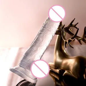 قضبان اصطناعية شفافة للنساء ، ديك كبير ، ألعاب جنسية ، قضيب مريح وواقعي ، متجر جنس للبالغين ، XXL أعلى 12 من مبيعات القضيب الثابت والسميك - No4