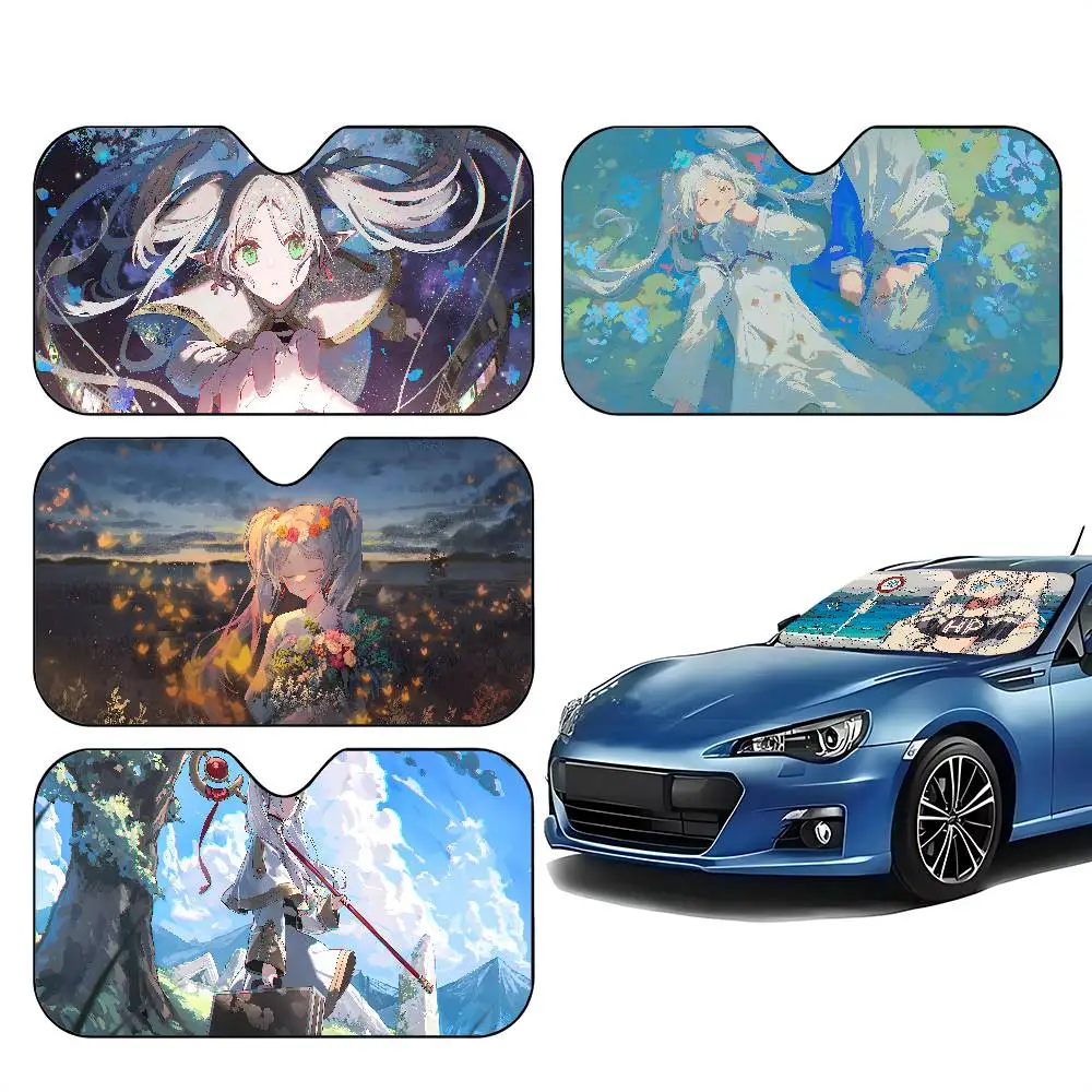 

Anime F Frieren Car SunShade Car Sunshade Covers Cover Universal Windscreen Folding Visor