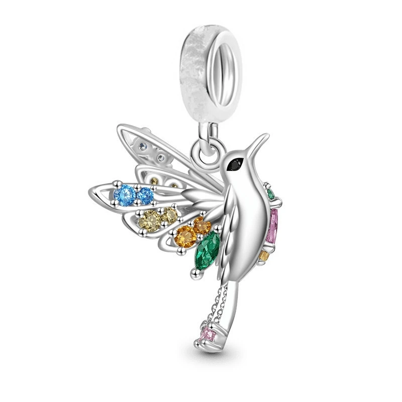 New Colourful Hummingbird，Dachshund & Sailing Boat Dangle Charm Beads Fit Original 925 Sterling Silver Pan Bracelet Jewelry Gift