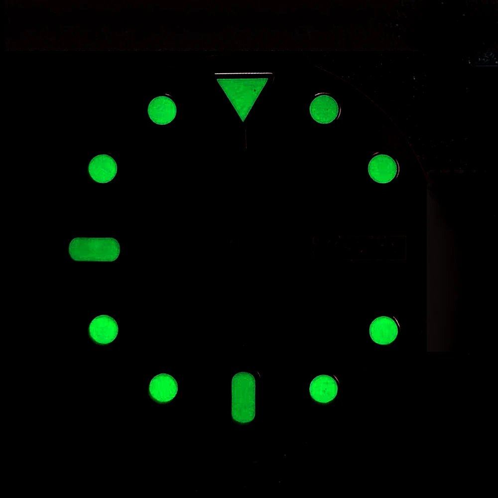 

Customized NH35 Watch Dial 28.5mm Dial Fit for NH35 NH36 Movement 28.5mm Green Luminous Watch Faces Dial