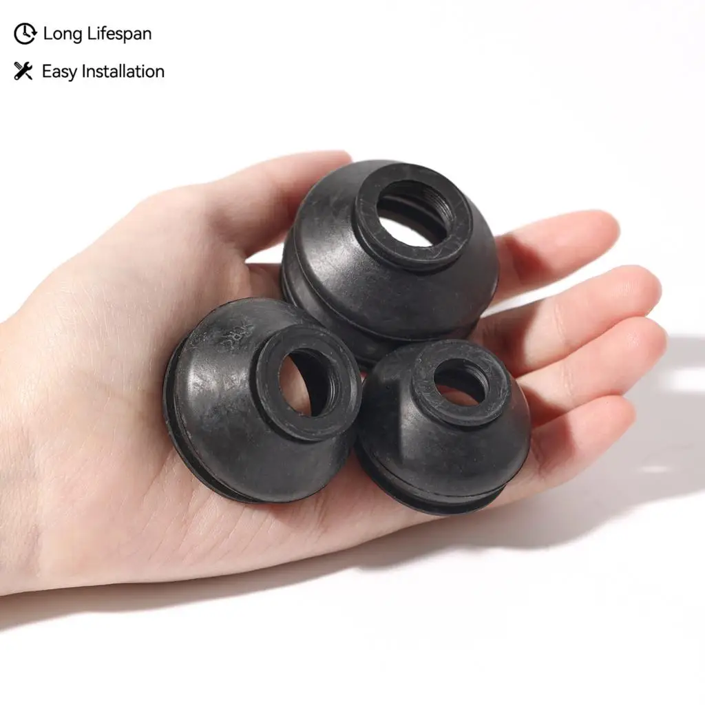 6Pcs Universal Turn To Rod Arm Ball Joint Head Dust Protection Rubber Cover Track For Car Suspension Steering Parts Accessories