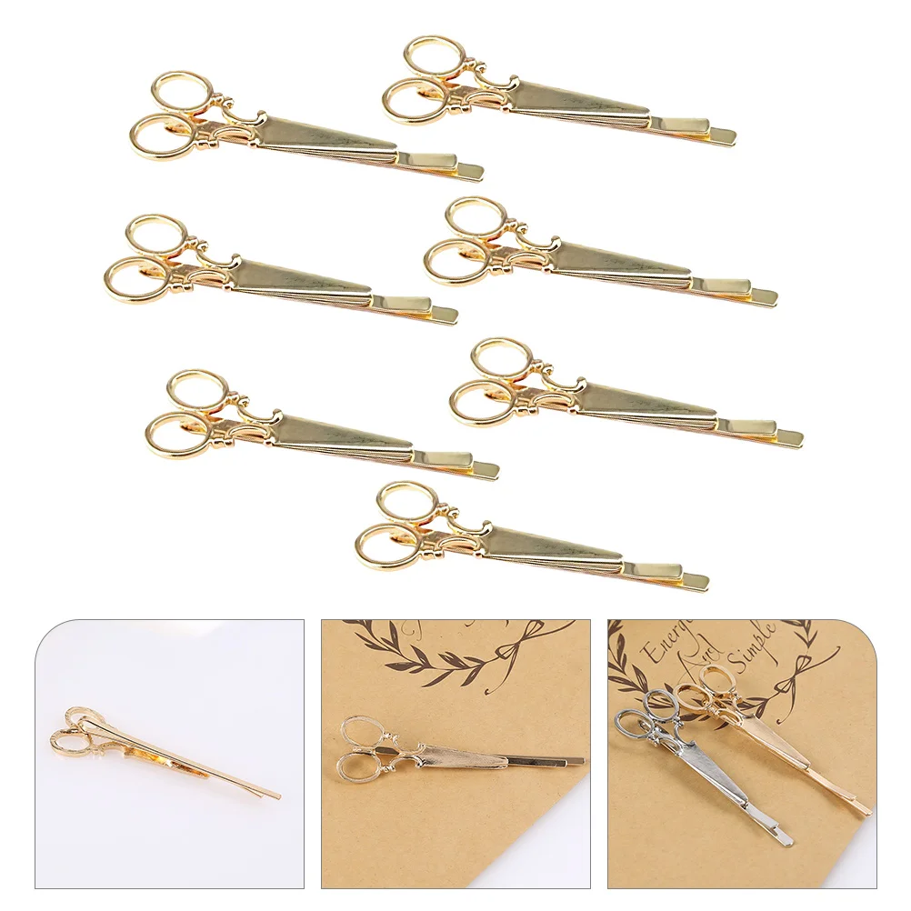 

Curler Scissors Hairpin Girls Accessories Women Clip Metal Golden Barrette Miss