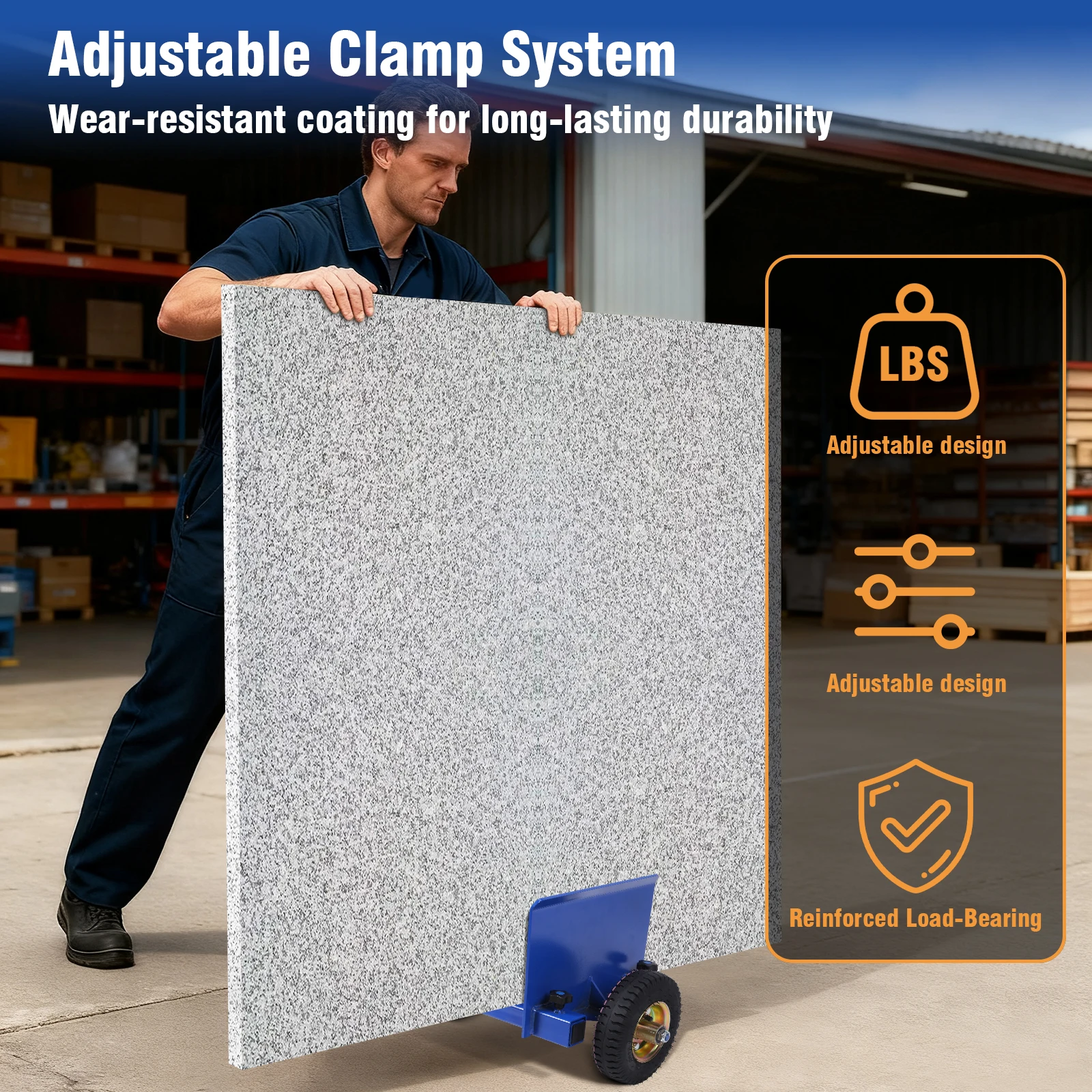 عربة لوحة قابلة للتعديل بوزن 550 رطل، عجلتين، شاحنة يدوية، محرك الحوائط الجافة، مشبك قابل للتعديل، محرك الخشب والمواد الورقية، الخشب #5