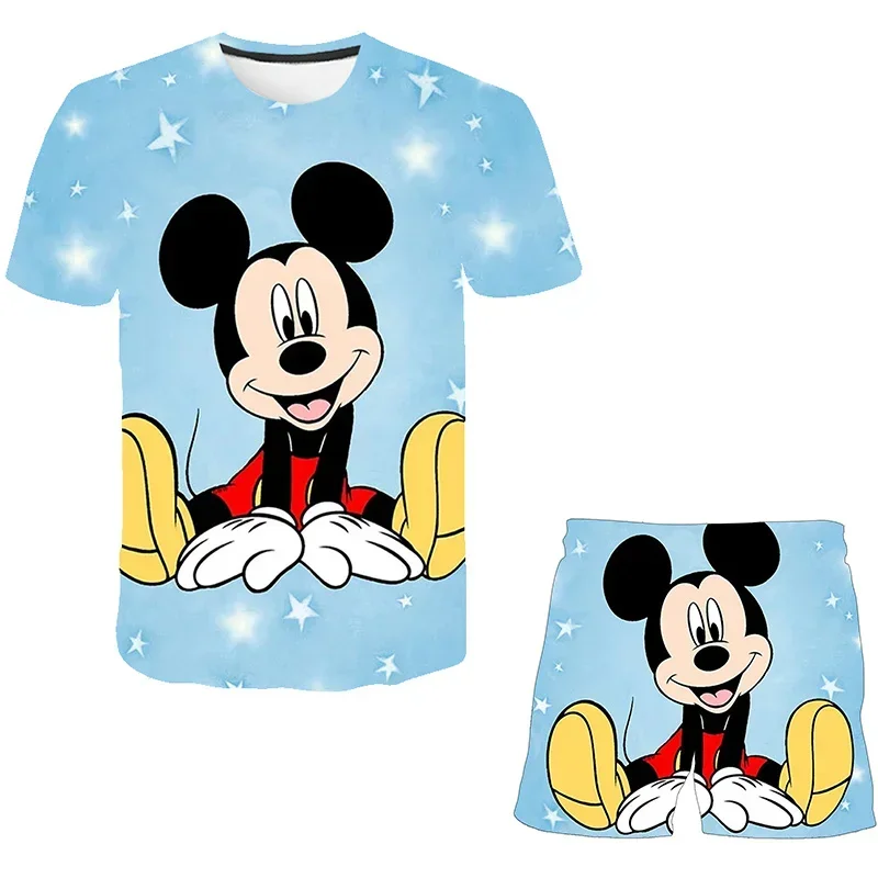 

Summer Boys Mickey Mouse Clothing Sets Children Boys Clothes Kids Fashion T-shit+Mickey Shorts 2pcs Suits Cartoon Tracksuits