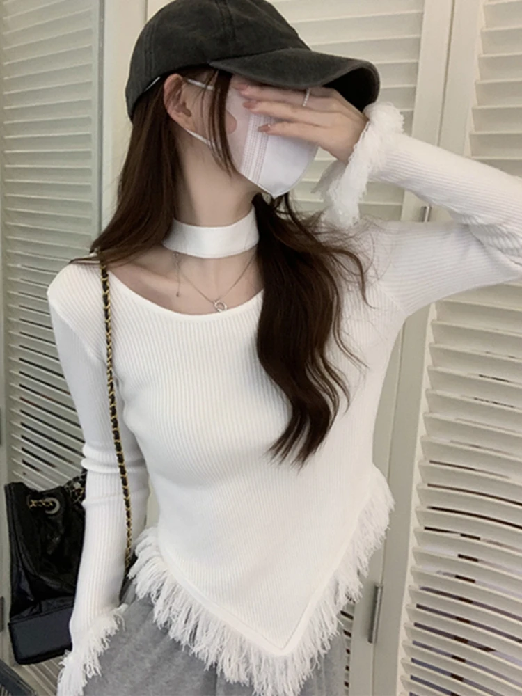 5 Color Sweaters Women Tassel Hotsweet Korean Style Personality Popular Spicy Girl Daily Simple All-match Comfortable Aesthetic