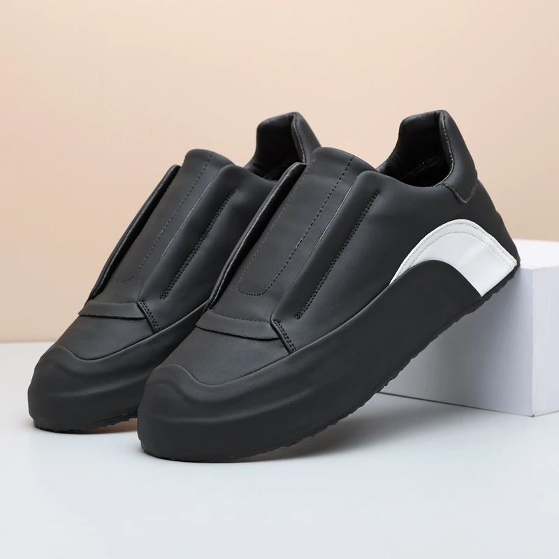 

Кожаные мужские oes Удобные повседневные шлепанцы Thi Bot Slip-On Board oes Модные корейские осенние коллекции Молодежные спортивные трусы...