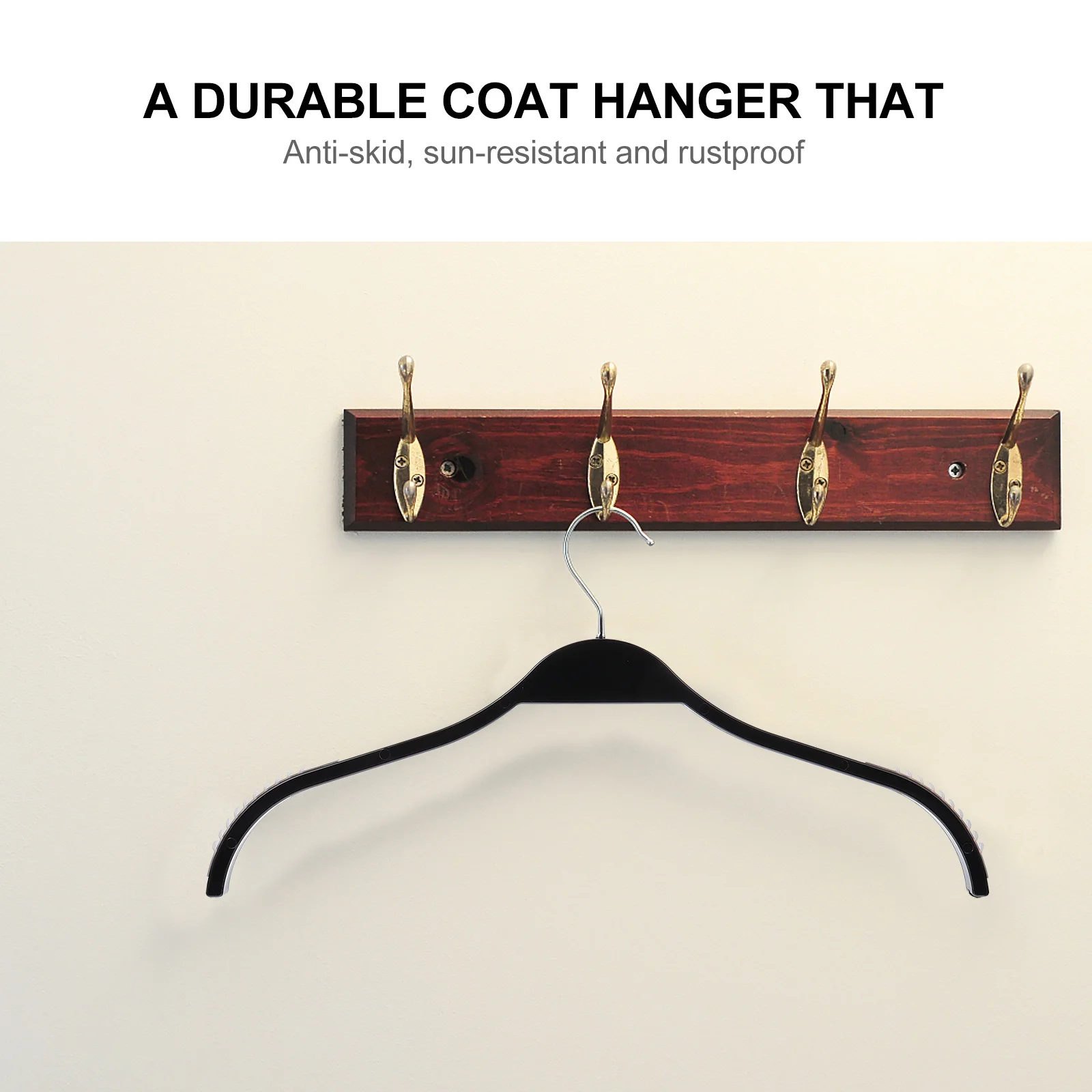 

10 pcs No Mark Coat Hangers Anti-Slip Semicircle Shoulder 30Kg Heavy Duty Rustproof Sun Resistant Plastic Traceless Hangers For