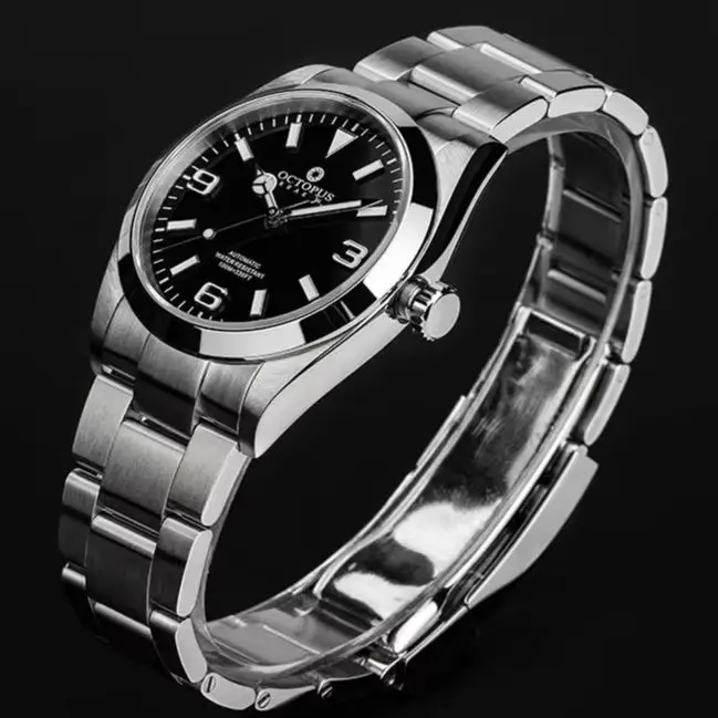 Octopus Men Automatic Watch 39mm Pilot Mechanical Wristwatch 10Bar Waterproof BGW-9 Luminous Sapphire Mirror PT5000 SW200