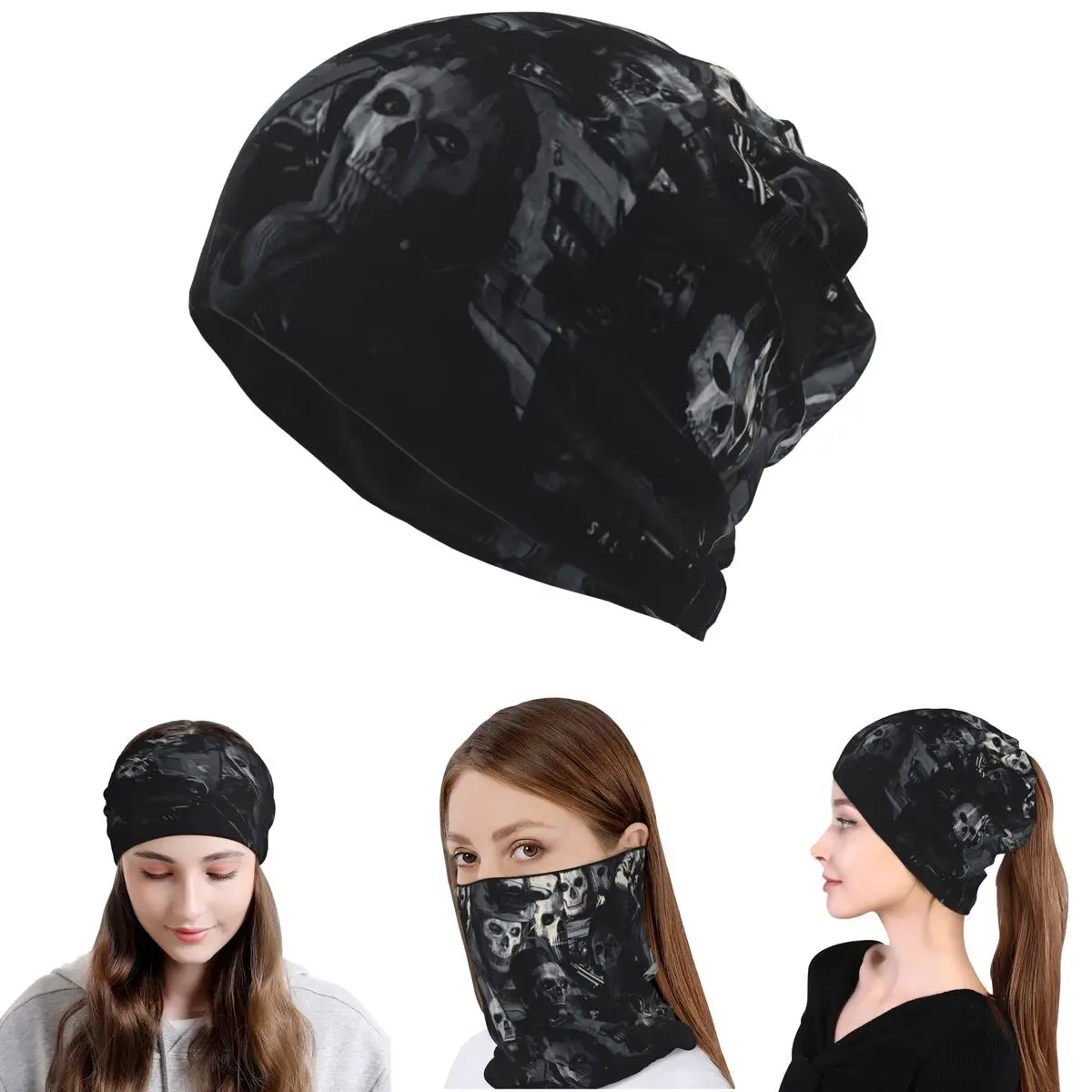 

Simon Ghost Riley Bandana Neck Cover Mask Scarf Warm Face Mask Beanies Hat Unisex Adult All Season