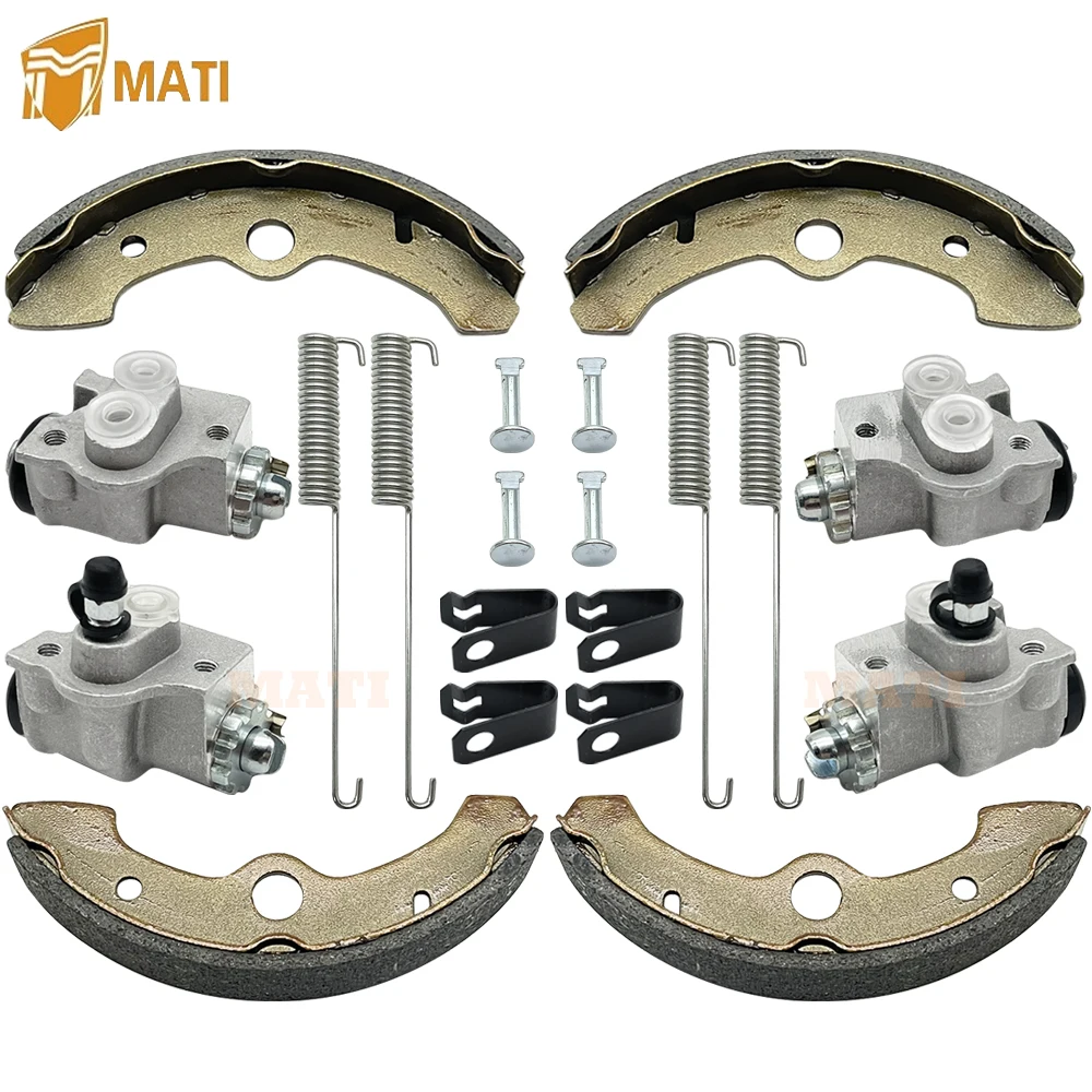 Front Brake Wheel Cylinders Left&Right All Four with Shoes for Yamaha Big Bear 350 Kodiak 400 YFM350 YFM400 1989-1998