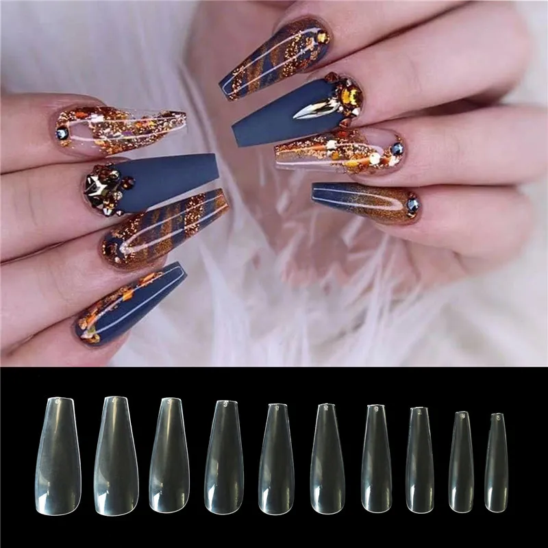 

500 tablets of transparent natural color ballet fake nails