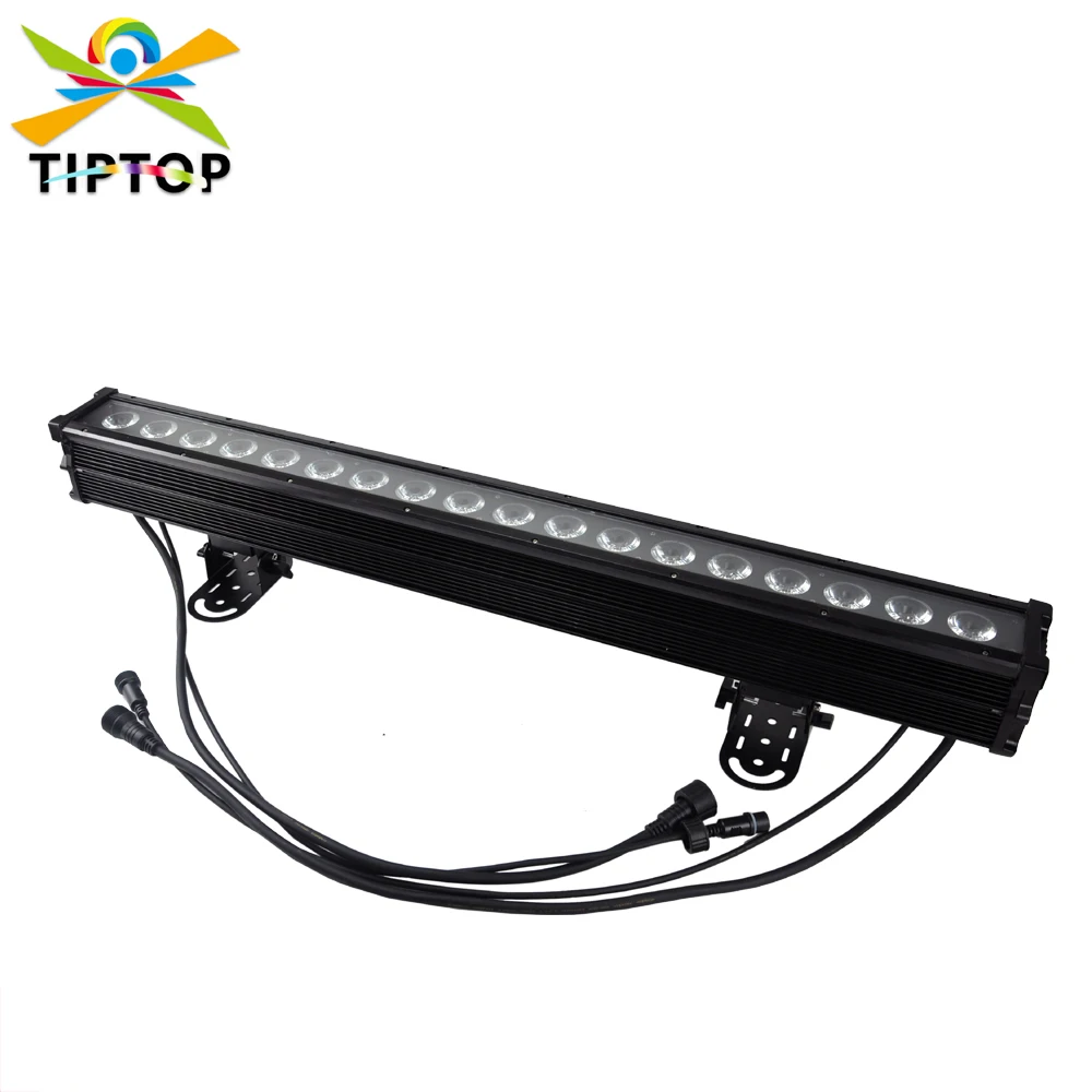 

New Waterproof 18x18W RGBWA UV 6IN1 100CM Long Led Wall Washer Light Buding Outdoor Wall Wash Lighting DMX Control Auto Run