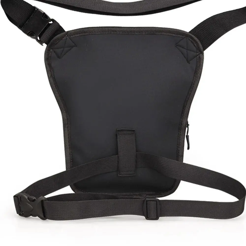 Large Capacity Cycling Drop Leg Bag Zipper PU Leather Multi-Function Fanny Pack Breathable Durable Travel Chest Bag Men