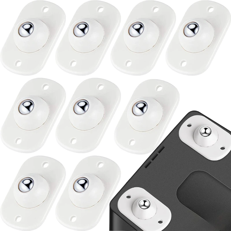 Self-Adhesive Caster Wheels 360° Rotating Sticky Pulley Ball-bearing Mini Swivel Casters Wheel for Furniture Cabinet Trash Box