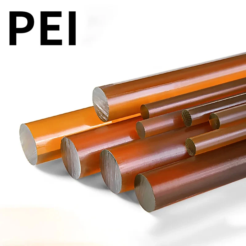 6mm To 60mm PEI Polyetherimide Solid Round Rod High Temperature Resistant Plastic Bar 100 To 500mm Length