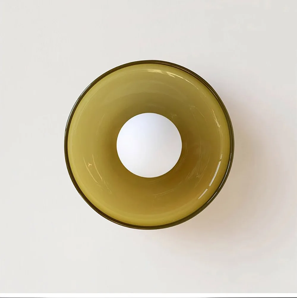 Nordic Glass Ceiling Light Single Head G9 Lamp Source Wall Lamp For Entryway Hallway Aisle Balcony Living Room Bedroom Fixtures