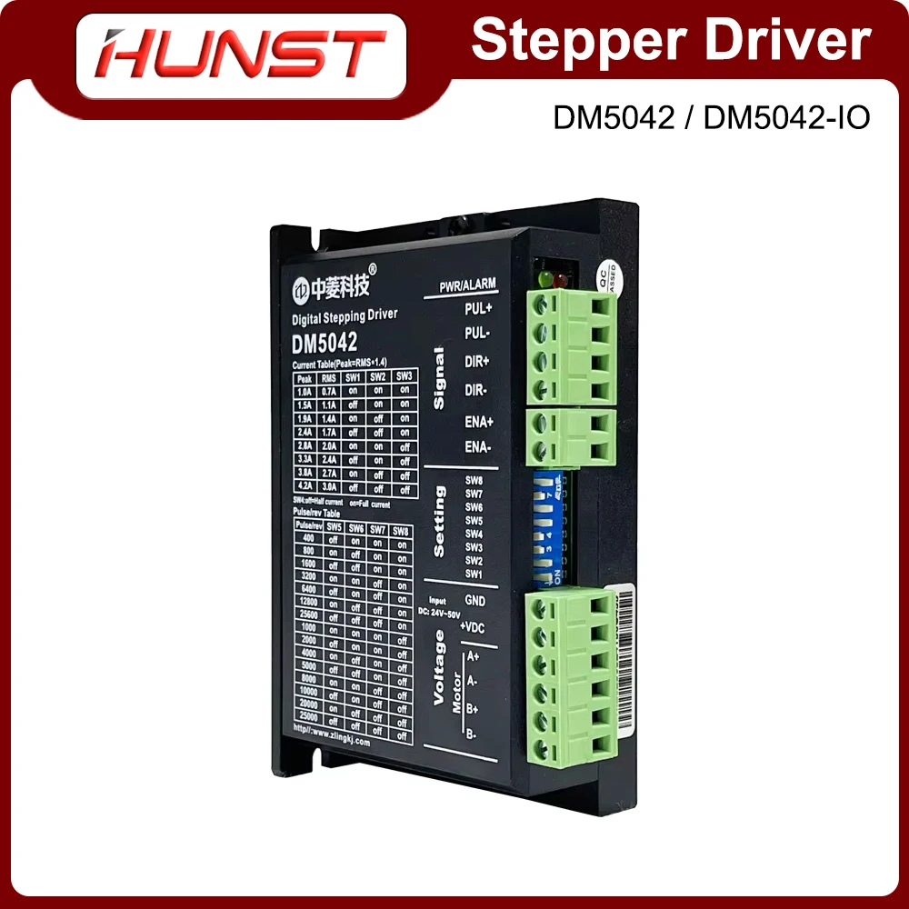 HUNST DM5042 وDM5042-IO سائقي منظم سرعة محرك متدرج ثنائي الطور مناسب للمحركات