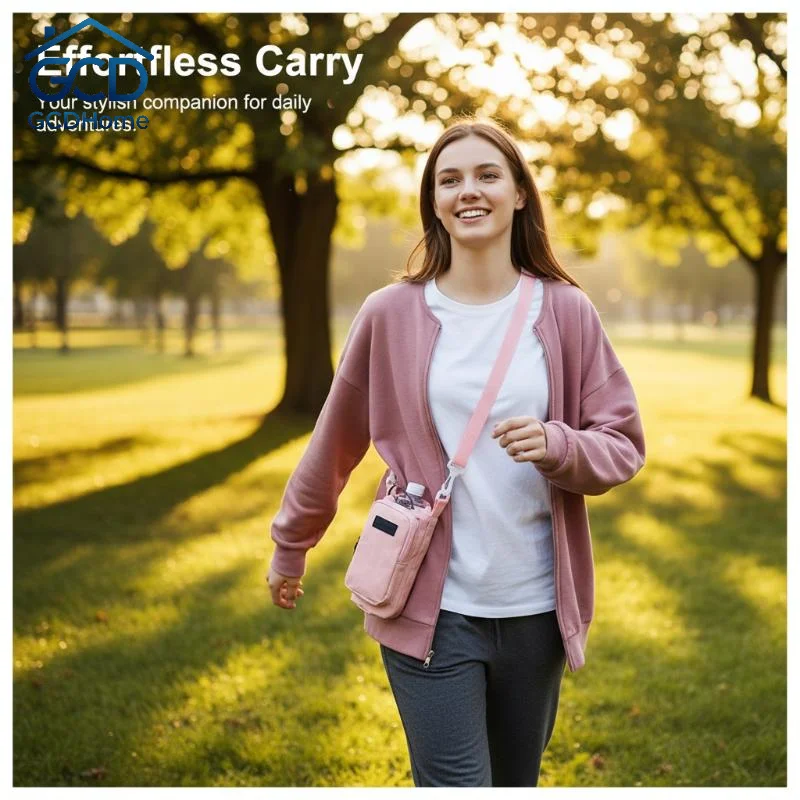 Portable Unisex Water Bottle Holder Bag Insulated with Adjustable Shoulder Strap for Gym Workout Camping Hiking Trips