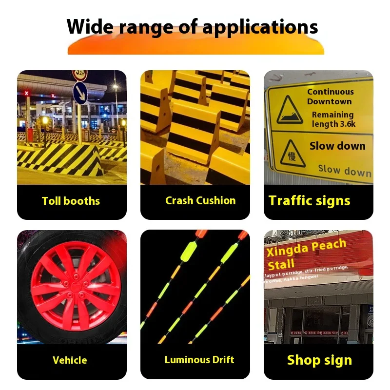 800g Night Time Super Bright Fluorescent Paint Road Traffic Warning Road Reflective Marking Eye-catching Colorful Paint