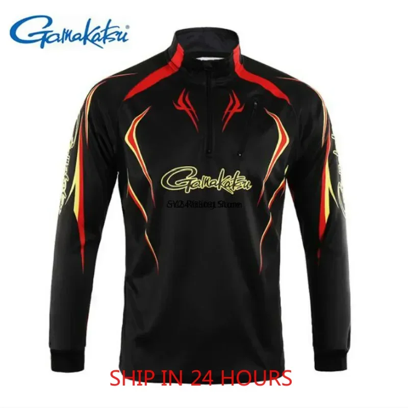 Clothing Long Sleeve Quick Dry Fishing Clothing Anti-UV Sunscreen Fishing Clothes Cycling Hiking Fishing Shirt