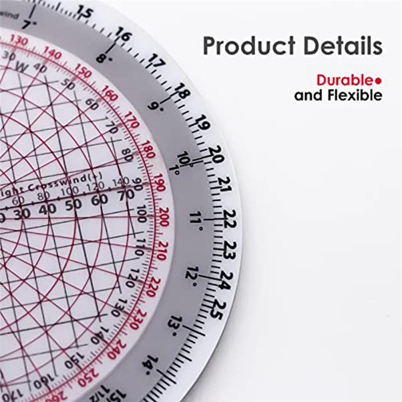

The New 1 Piece E6B-R Flight Computer Plastic Aviation Plotter Circular Slide Rule Used In Aviation Flight Training