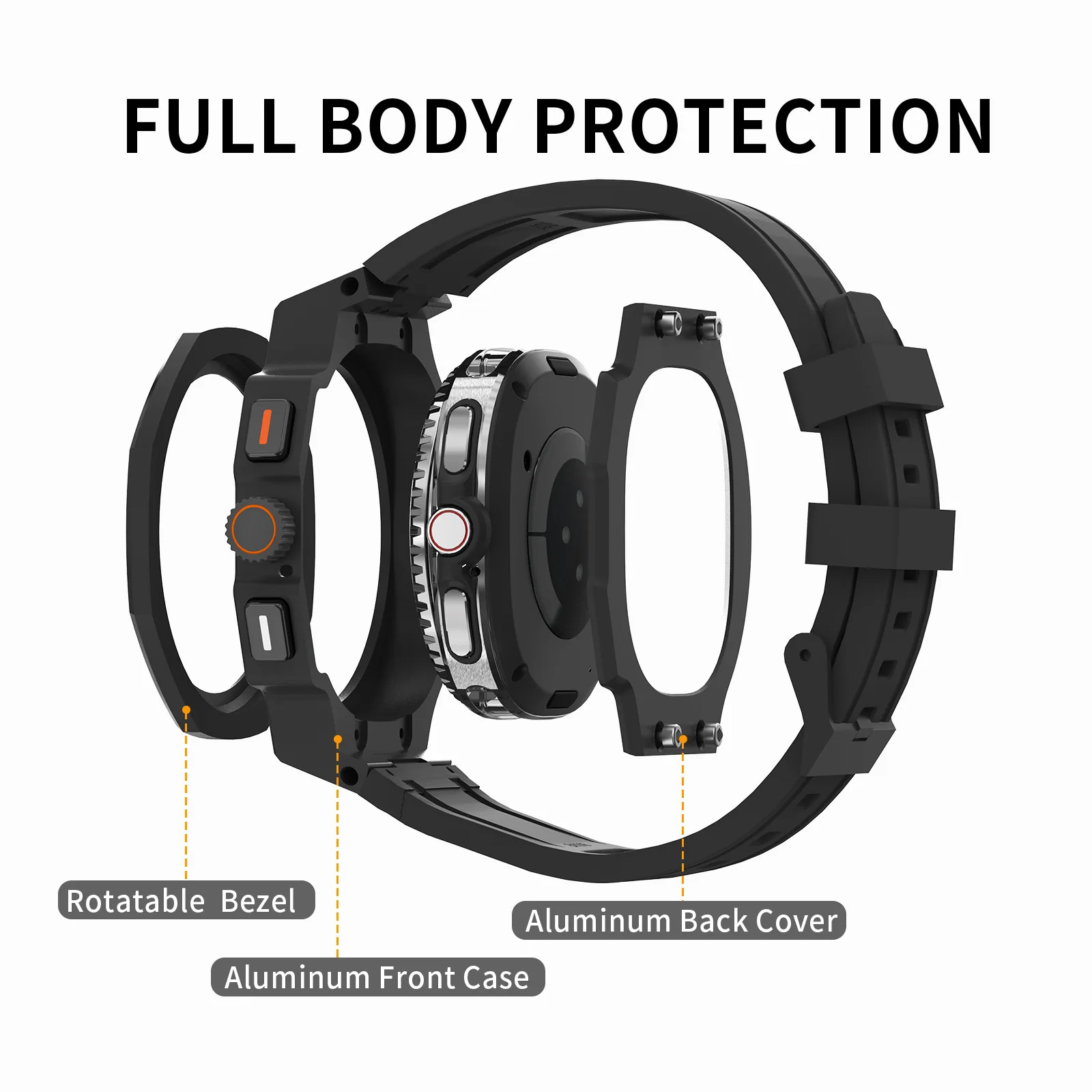 Luxury Stainless Steel Modification Kit For Samsung Galaxy Watch 8 44MM 40MM Metal Mod Kit For Samsung Watch 8 Classic 46mm