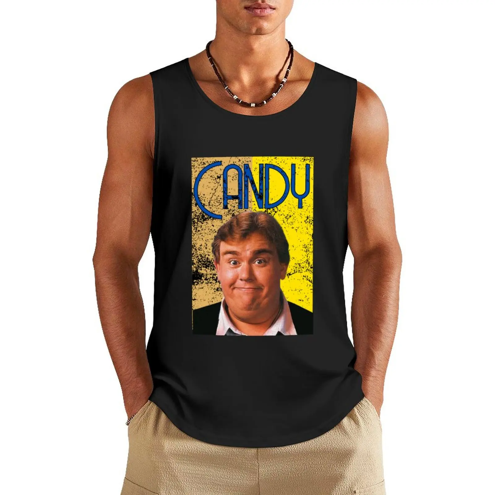 

John Candy Tank Top sleeveless gym shirt man fitness sports vest t-shirts man basketball clothing