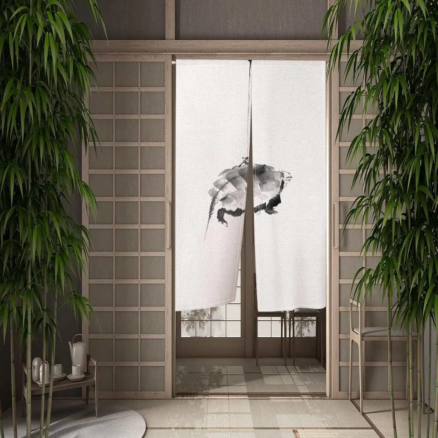 Long Japanese Noren Doorway Curtain Noren Japanese Style Door Curtain Asian Window Treatment Door Tapestry Polyester for Sushi