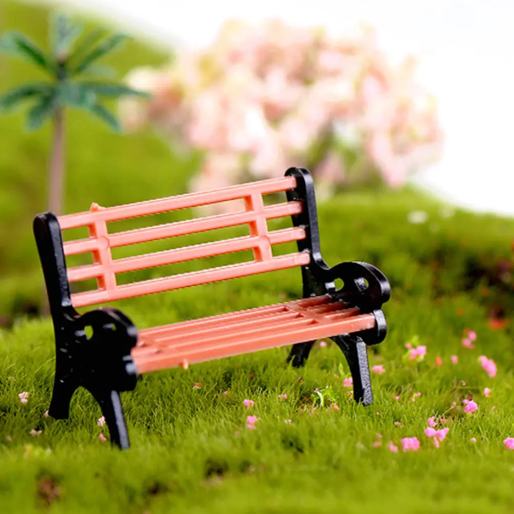 

6pcs Miniature Park Benches Micro Landscape Decor Realistic Design House Accessories Child Room DIY Craft Gift