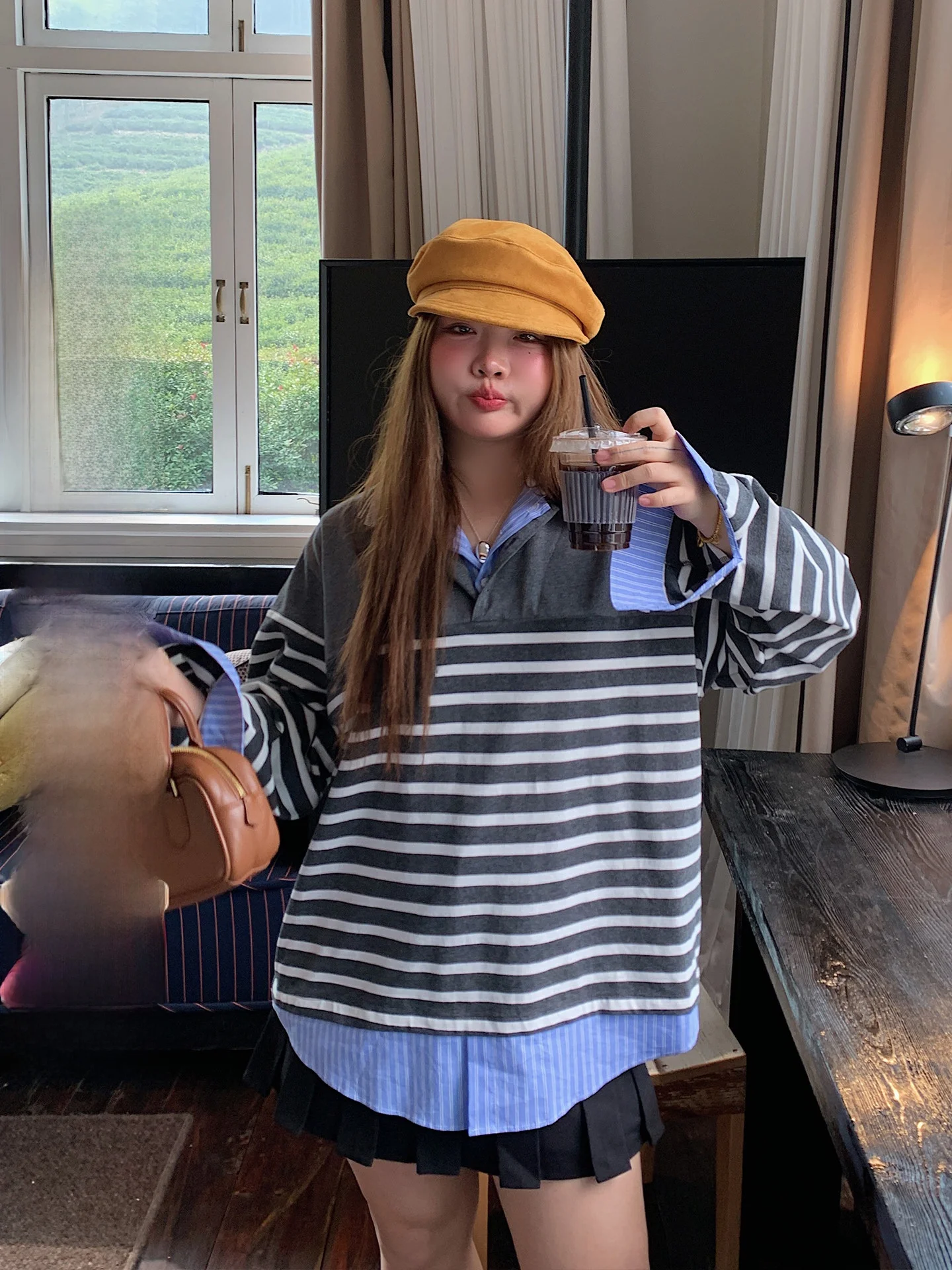 

Женская футболка Dazi с полосками и цветовыми блоками, весна 2026, повседневная, свободного кроя, из хлопка, с коротким рукавом, круглый вырез горловины