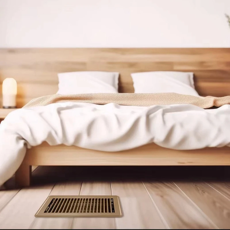 Ventilaciones de piso de AT51-3Pc, cubiertas de ventilación de piso de registro de piso de 4x10 pulgadas para cubierta de ventilación de piso de aire resistente para techo de pared de piso de casa